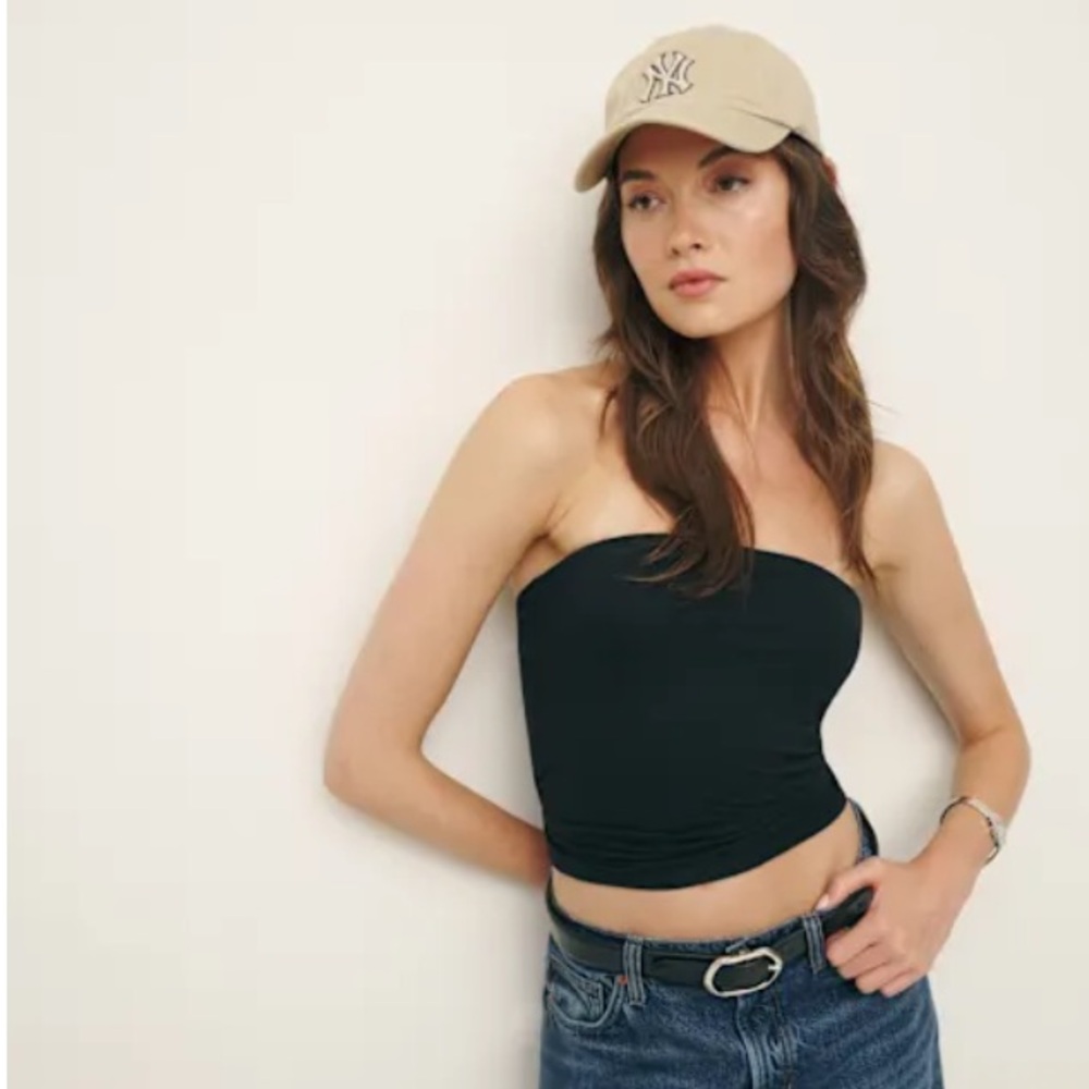 Reformation Seren Knit Top Black - Size L